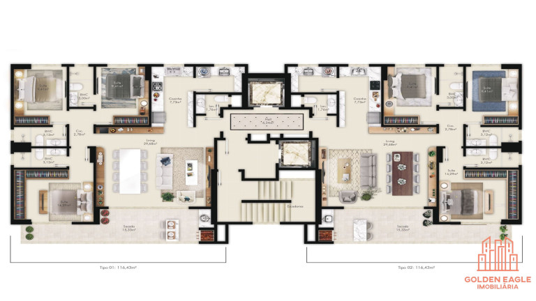 Imagem Apartamento com 3 Quartos à Venda, 116 m² em Fazenda - Itajaí Imagem Apartamento com 3 Quartos à Venda, 116 m² em Fazenda - Itajaí
