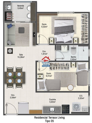 Imagem Apartamento com 2 Quartos à Venda, 62 m² em Aviação - Praia Grande Imagem Apartamento com 2 Quartos à Venda, 62 m² em Aviação - Praia Grande