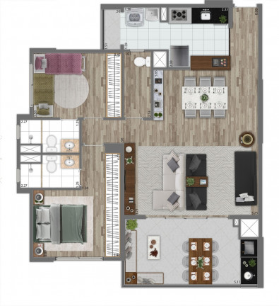 Imagem Apartamento com 2 Quartos à Venda, 56 m² em Morumbi - São Paulo Imagem Apartamento com 2 Quartos à Venda, 56 m² em Morumbi - São Paulo