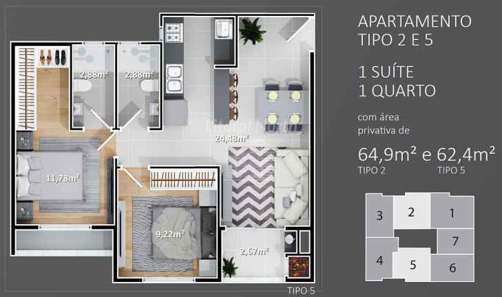 Imagem Apartamento com 2 Quartos à Venda, 65 m² em Nações - Balneário Camboriú Imagem Apartamento com 2 Quartos à Venda, 65 m² em Nações - Balneário Camboriú