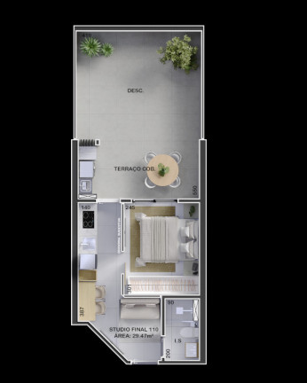 Imagem Apartamento com 1 Quarto à Venda, 25 m² em Boa Vista - Curitiba Imagem Apartamento com 1 Quarto à Venda, 25 m² em Boa Vista - Curitiba