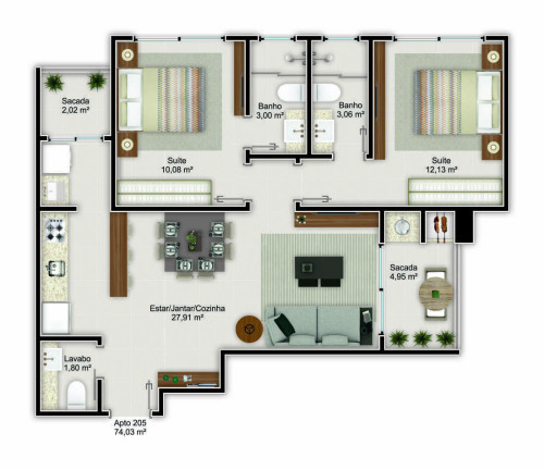 Imagem Apartamento com 2 Quartos à Venda, 107 m² em Canto Grande - Bombinhas Imagem Apartamento com 2 Quartos à Venda, 107 m² em Canto Grande - Bombinhas