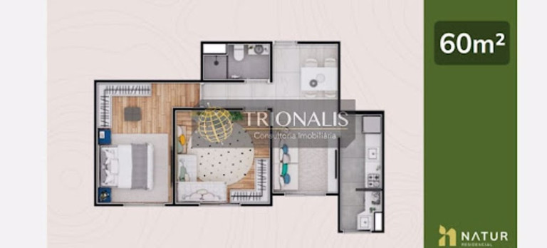 Imagem Apartamento com 2 Quartos à Venda, 56 m² em Jardim Brogotá - Atibaia