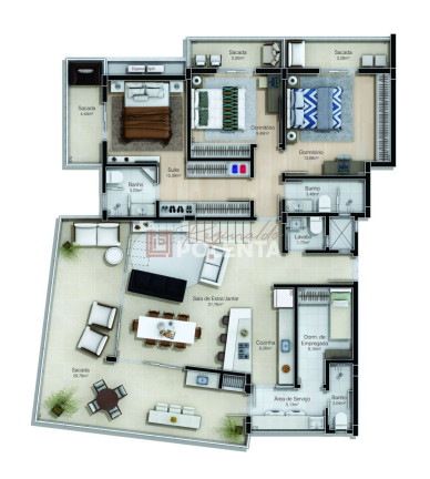 Imagem Apartamento com 3 Quartos à Venda, 159 m² em Pio Corrêa - Criciúma Imagem Apartamento com 3 Quartos à Venda, 159 m² em Pio Corrêa - Criciúma