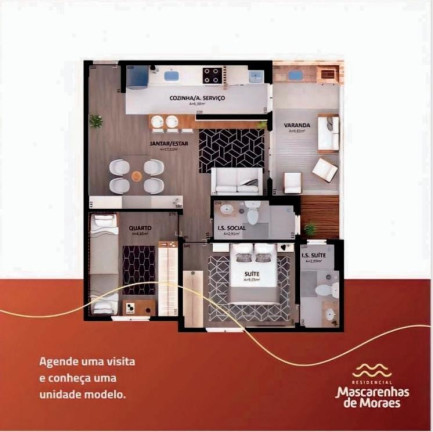 Imagem Apartamento com 2 Quartos à Venda, 56 m² em Santa Cândida - Curitiba