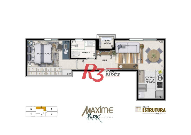 Imagem Apartamento com 1 Quarto à Venda, 44 m² em Ponta Da Praia - Santos