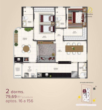 Imagem Apartamento com 2 Quartos à Venda, 80 m² em Aviação - Praia Grande Imagem Apartamento com 2 Quartos à Venda, 80 m² em Aviação - Praia Grande