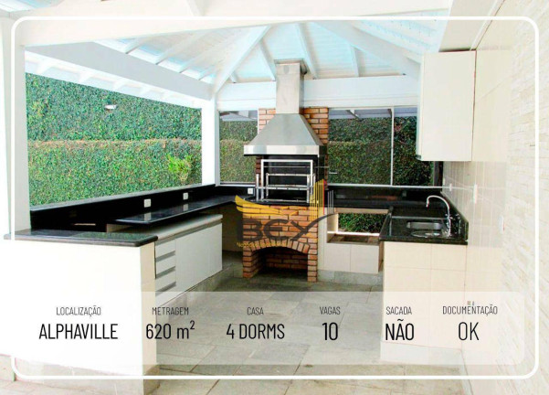 Casa com 4 Quartos à Venda, 620 m² em  Alphaville - Santana De Parnaíba
