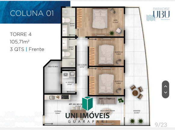 Imagem Apartamento com 3 Quartos à Venda, 163 m² em Beira Mar - Anchieta