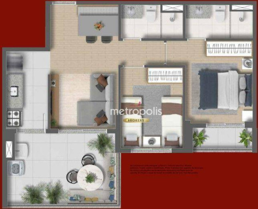 Imagem Apartamento com 2 Quartos à Venda, 57 m² em Vila Mascote - São Paulo
