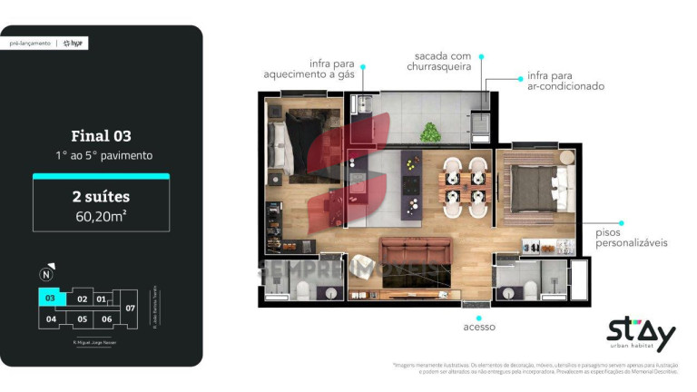 Imagem Apartamento com 2 Quartos à Venda, 60 m² em Tingui - Curitiba Imagem Apartamento com 2 Quartos à Venda, 60 m² em Tingui - Curitiba