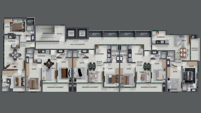 Imagem Apartamento com 2 Quartos à Venda, 59 m² em Jardim Oceania - João Pessoa