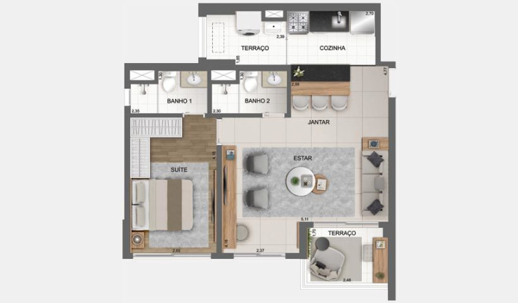 Imagem Apartamento com 2 Quartos à Venda, 61 m² em Chácara Santo Antônio (zona Sul) - São Paulo Imagem Apartamento com 2 Quartos à Venda, 61 m² em Chácara Santo Antônio (zona Sul) - São Paulo