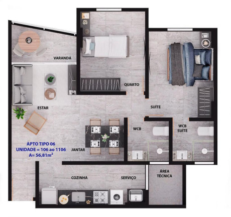 Imagem Apartamento com 2 Quartos à Venda, 57 m² em Manaíra - João Pessoa Imagem Apartamento com 2 Quartos à Venda, 57 m² em Manaíra - João Pessoa