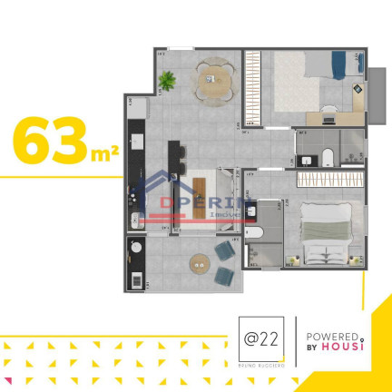 Imagem Apartamento com 2 Quartos à Venda, 64 m² em Parque Santa Felícia Jardim - São Carlos