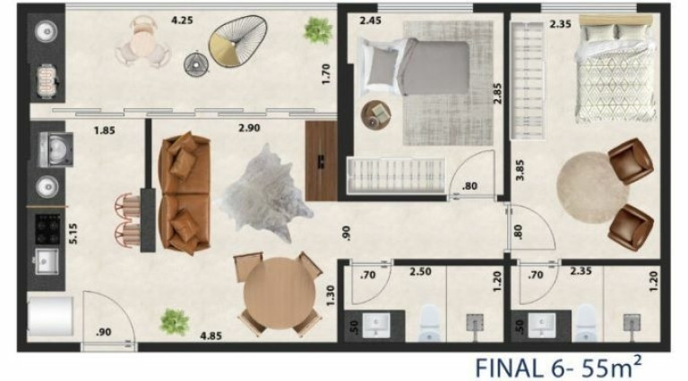 Imagem Apartamento com 2 Quartos à Venda, em Marapé - Santos Imagem Apartamento com 2 Quartos à Venda, em Marapé - Santos