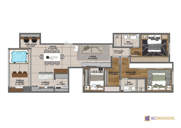 Imagem Apartamento com 3 Quartos à Venda, 121 m² em São Judas - Itajaí