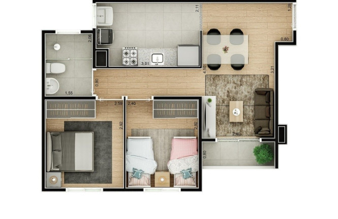 Imagem Apartamento com 2 Quartos à Venda, 47 m² em Parque Taipas - São Paulo