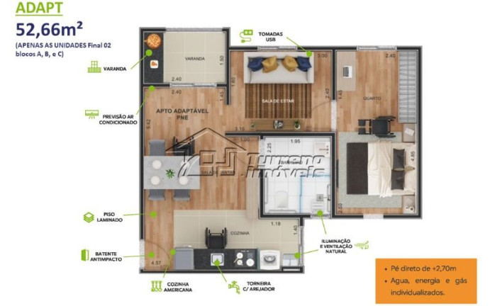 Imagem Apartamento com 2 Quartos à Venda, 68 m² em Zona Leste - São José Dos Campos