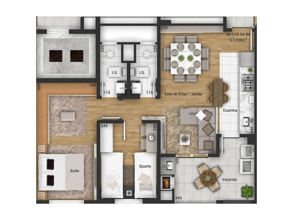 Imagem Apartamento com 2 Quartos à Venda, 62 m² em Tingui - Curitiba