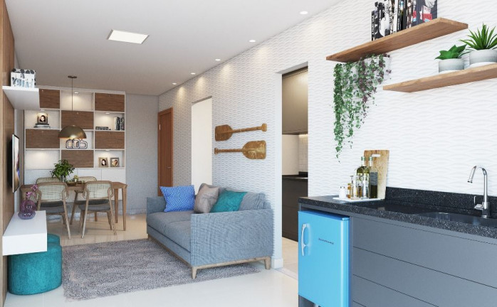 Imagem Apartamento com 1 Quarto à Venda, 71 m² em Praia De Itaparica - Vila Velha