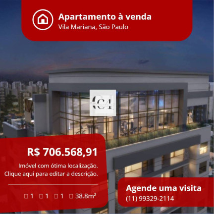 Imagem Apartamento com 1 Quarto à Venda, 38 m² em Vila Mariana - São Paulo