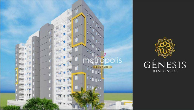 Apartamento com 2 Quartos à Venda, 46 m² em Utinga - Santo André