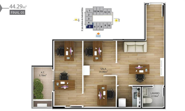 Imagem Ponto Comercial para Alugar, 83 m² em Boqueirao - Praia Grande