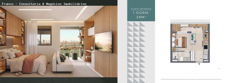 Imagem Apartamento com 1 Quarto à Venda, 28 m² em Brooklin Paulista - São Paulo
