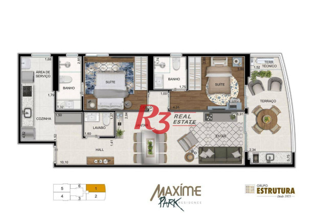 Imagem Apartamento com 1 Quarto à Venda, 44 m² em Ponta Da Praia - Santos