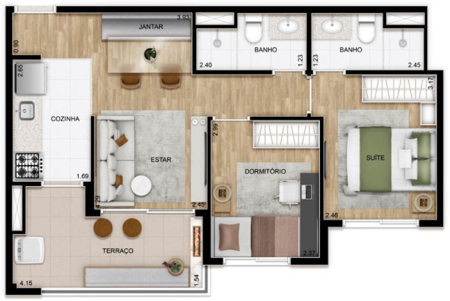 Imagem Apartamento com 2 Quartos à Venda, 54 m² em Mooca - São Paulo