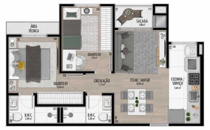 Imagem Apartamento com 2 Quartos à Venda, 43 m² em Centro - Foz Do Iguaçu Imagem Apartamento com 2 Quartos à Venda, 43 m² em Centro - Foz Do Iguaçu