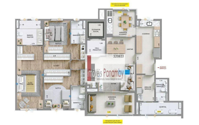Imagem Apartamento com 3 Quartos à Venda, 163 m² em Jardim - Santo André Imagem Apartamento com 3 Quartos à Venda, 163 m² em Jardim - Santo André