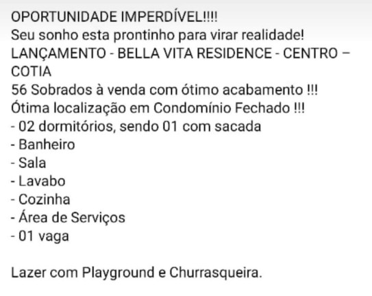 Imagem Imóvel com 2 Quartos à Venda, 50 m² em Bela Vita - Cotia