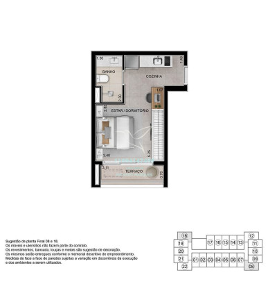 Imagem Studio com 1 Quarto à Venda, 24 m² em Campo Belo - São Paulo Imagem Studio com 1 Quarto à Venda, 24 m² em Campo Belo - São Paulo