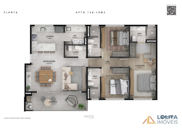 Imagem Apartamento com 3 Quartos à Venda, 128 m² em Cacupé - Florianópolis
