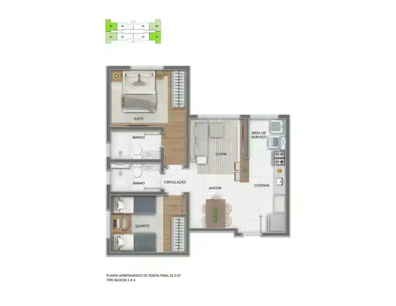Imagem Apartamento com 2 Quartos à Venda, 51 m² em Estoril - Belo Horizonte