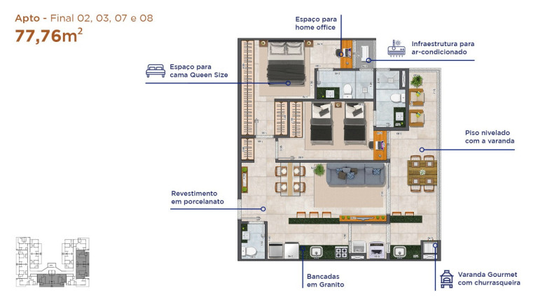 Imagem Apartamento com 2 Quartos à Venda, 61 m² em Praia Grande - Ubatuba