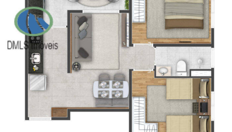 Imagem Apartamento com 2 Quartos à Venda, 47 m² em Laranjeiras - Caieiras