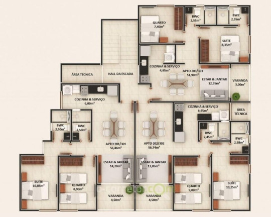 Imagem Apartamento com 2 Quartos à Venda, 54 m² em Brisamar - João Pessoa