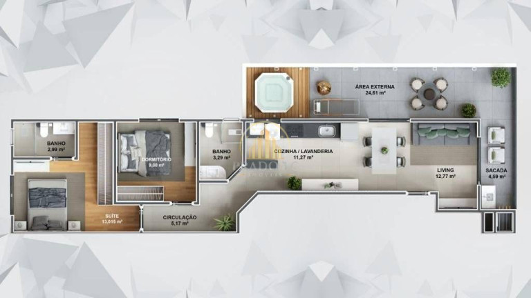 Apartamento com 2 Quartos à Venda,  em Tabuleiro - Camboriú