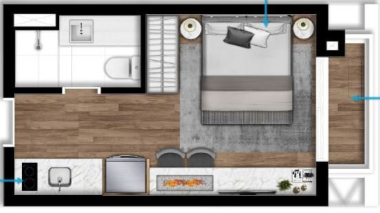 Imagem Imóvel com 1 Quarto à Venda, 33 m² em Paraíso - São Paulo