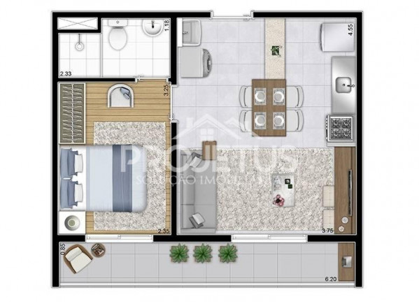 Imagem Apartamento com 1 Quarto à Venda, 38 m² em Bom Retiro - São Paulo