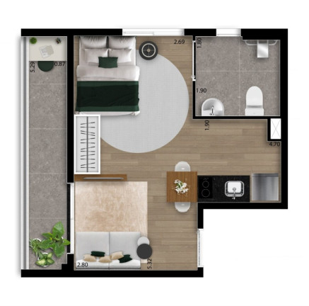 Imagem Imóvel com 1 Quarto à Venda, 29 m² em Vila Olímpia - São Paulo