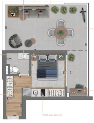 Imagem Imóvel com 1 Quarto à Venda, 21 m² em Paraíso - São Paulo