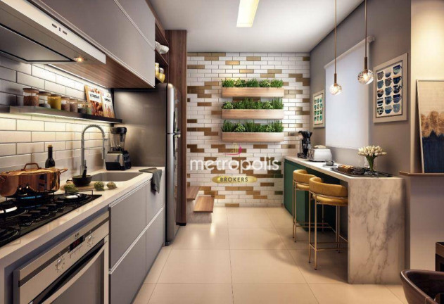 Apartamento com 2 Quartos à Venda, 49 m² em Vila Sacadura Cabral - Santo André