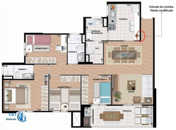 Apartamento com 4 Quartos à Venda, 105 m² em Jardim Tupanci - Barueri