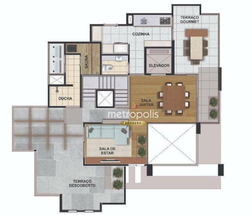 Imagem Cobertura com 3 Quartos à Venda, 239 m² em Jardim - Santo André Imagem Cobertura com 3 Quartos à Venda, 239 m² em Jardim - Santo André