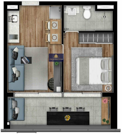 Imagem Apartamento com 1 Quarto à Venda, 37 m² em Cerqueira César - São Paulo