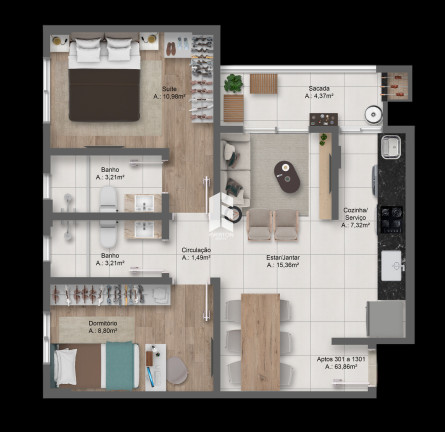 Imagem Apartamento com 2 Quartos à Venda, 64 m² em Nossa Senhora Do Rosário - Santa Maria Imagem Apartamento com 2 Quartos à Venda, 64 m² em Nossa Senhora Do Rosário - Santa Maria